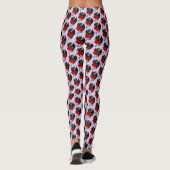 Black Dragon Rote Rosen Lavender Leggings (Rückseite)