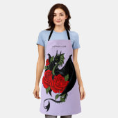 Black Dragon Rote Rosen Lavender Schürze (Getragen)