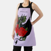 Black Dragon Rote Rosen Lavender Schürze (InSitu)