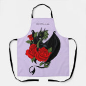 Black Dragon Rote Rosen Lavender Schürze (Vorderseite)