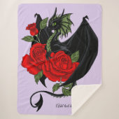 Black Dragon Rote Rosen Lavender Sherpadecke (Vorderseite)