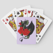Black Dragon Rote Rosen Lavender Spielkarten (Rückseite)