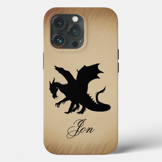 Black Dragon Rustic Background Personal Case-Mate iPhone Hülle (Rückseite)
