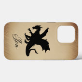 Black Dragon Rustic Background Personal Case-Mate iPhone Hülle (Rückseite (Horizontal))