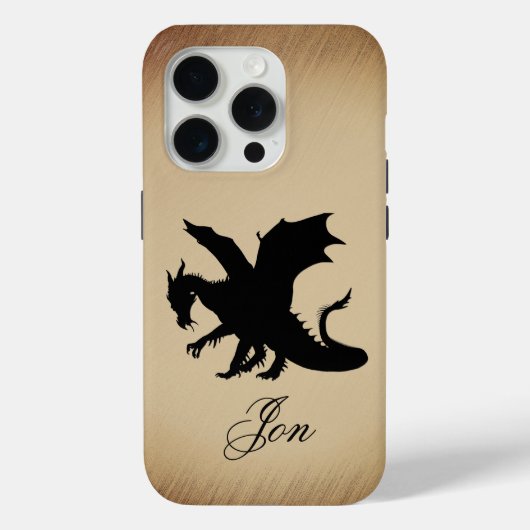 Black Dragon Rustic Background Personal Case-Mate iPhone Hülle (Rückseite)