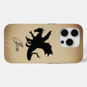 Black Dragon Rustic Background Personal Case-Mate iPhone Hülle (Rückseite (Horizontal))