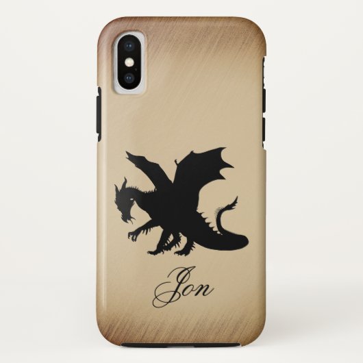 Black Dragon Rustic Background Personal Case-Mate iPhone Hülle (Rückseite)