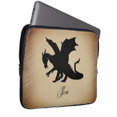 Black Dragon Rustic Background Personal Laptopschutzhülle (Vorne Rechts)