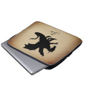 Black Dragon Rustic Background Personal Laptopschutzhülle (Vorne Knopf)