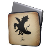 Black Dragon Rustic Background Personal Laptopschutzhülle (Vorderseite Links)