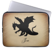 Black Dragon Rustic Background Personal Laptopschutzhülle (Vorderseite)