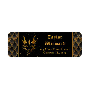 Black Dragon Scales Gold Imitate Glitzer