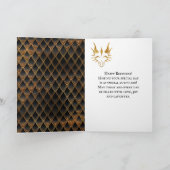 Black Dragon Scales Imitate Glitzer Happy Birthday Karte (Innenseite)