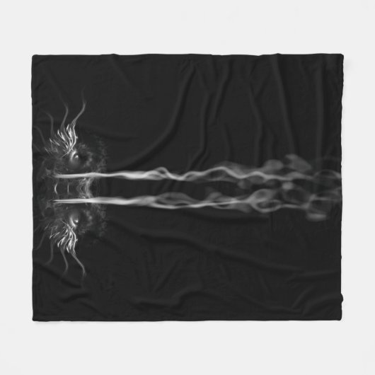 Black Dragon Smoke Fleecedecke (Vorderseite (Horizontal))