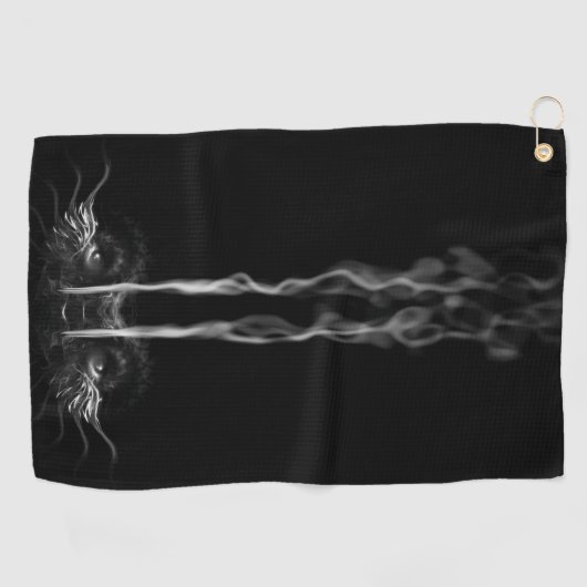 Black Dragon Smoke Golfhandtuch (Horizontal)
