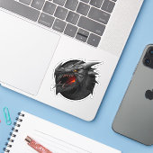 Black Dragon Sticker (Laptop mit iPhone)
