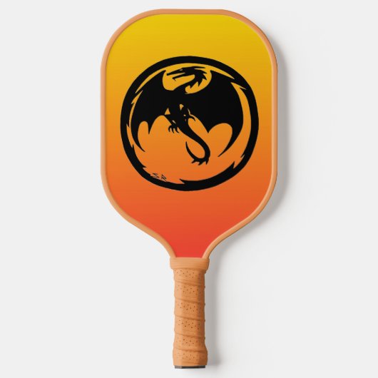 Black Dragon sunrise tan pickleball paddle (Vorderseite)