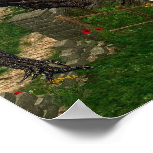 Black Dragon trifft Unicorage Poster (Ecke)