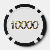Black Dragon white blk gold 10K Stripe Poker Chip (Rückseite)