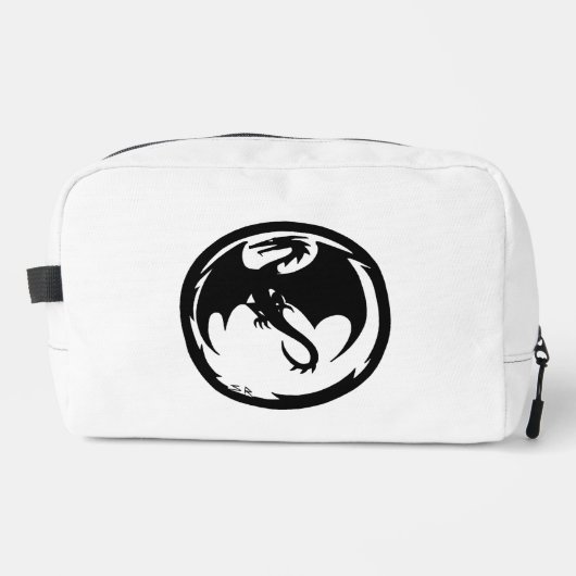 Black Dragon white dopkit Waschbeutel (Vorderseite)
