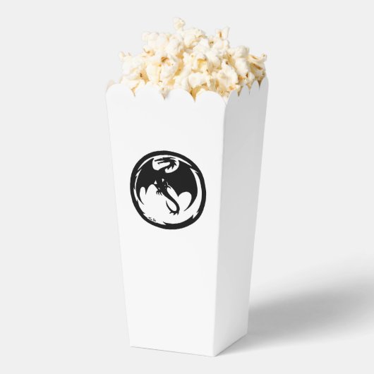 Black Dragon White Popcorn Box Geschenkschachtel (Geplatzt)
