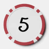 Black Dragon white red 5 Strip Poker Chip (Rückseite)