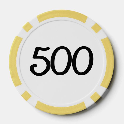 Black Dragon white yellow 500 striped Poker chip (Rückseite)