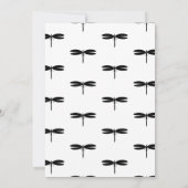 Black Dragonflies Bridal Dusche Einladung (Rückseite)