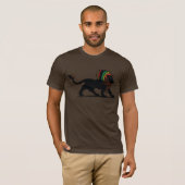 Black Dredlock Rasta Lion T-Shirt (Vorne ganz)