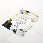 Black Dress Butterfly Quince Folieneinladung (Gedreht)