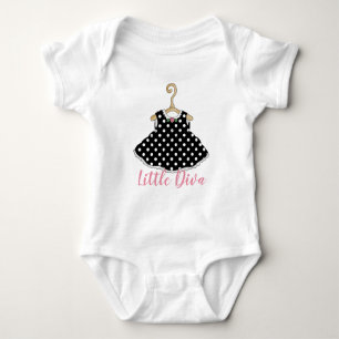 Black Dress Litte Diva Säugling Strampler