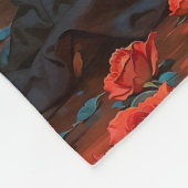 Black Dress Santa Muerte Fleecedecke (Ecke)