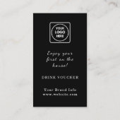 Black Drink Voucher Card | Kundenfirma Visitenkarte (Rückseite)