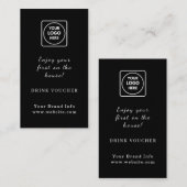 Black Drink Voucher Card | Kundenfirma Visitenkarte (Vorne/Hinten)