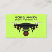 Black Drone | Drohnenkamera | Drohnenfotografie Visitenkarte (Vorderseite)