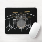 Black Drum Kit: Mousepad (Mit Mouse)