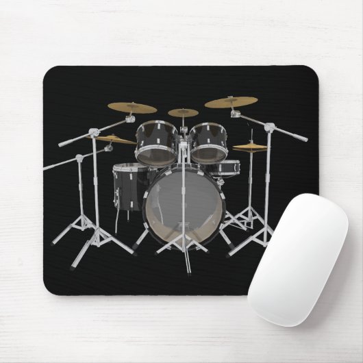 Black Drum Kit: Mousepad (Mit Mouse)