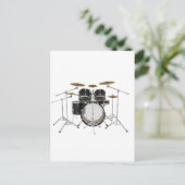 Black Drum Kit: Postkarte (Stehend Vorderseite)
