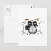 Black Drum Kit: Postkarte (Vorne/Hinten)