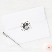 Black Drum Kit: Runder Aufkleber (Umschlag)
