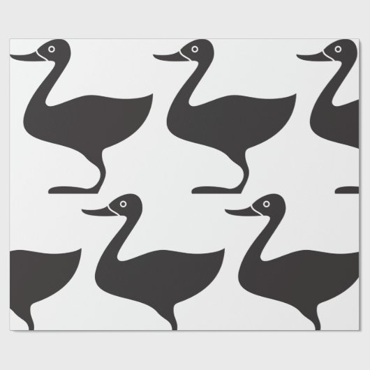 Black Duck Bird-Symbol Geschenkpapier (Flach)