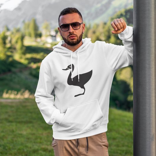 Black Duck Bird-Symbol Hoodie