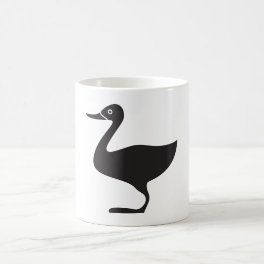Black Duck Bird-Symbol Kaffeetasse (Mittel)