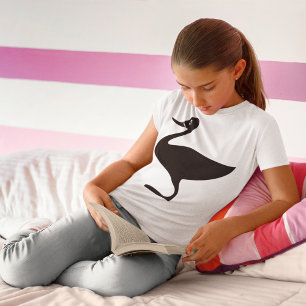 Black Duck Bird-Symbol T-Shirt