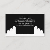 Black Dumbell Fitness Trainer Sport Visitenkarte (Rückseite)