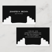 Black Dumbell Fitness Trainer Sport Visitenkarte (Vorne/Hinten)