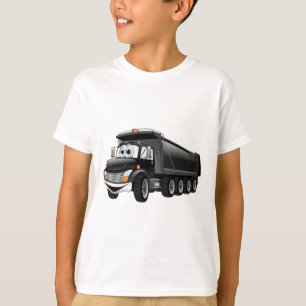 Black Dump Truck 10w Cartoon T-Shirt
