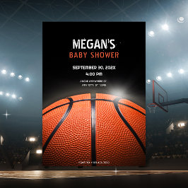 Black Dunkel Basketball BABY SHOWER, Einladung