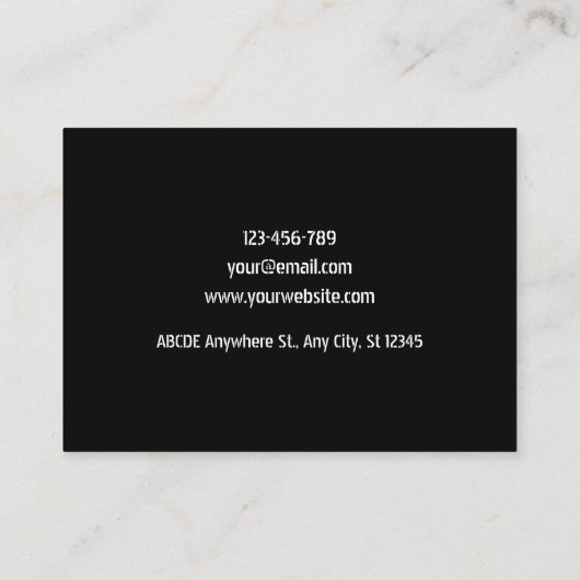 Black Dunkel Basketball Visitenkarte (Rückseite)