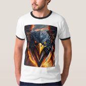 "Black Eagle Art: Auffällige Darstellung des Power T-Shirt (Vorderseite)